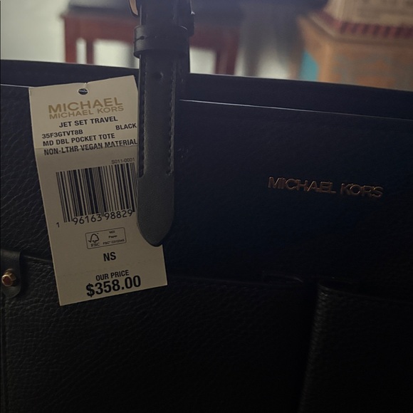 Michael Kors Black Leather Briefcase - Picture 3 of 3